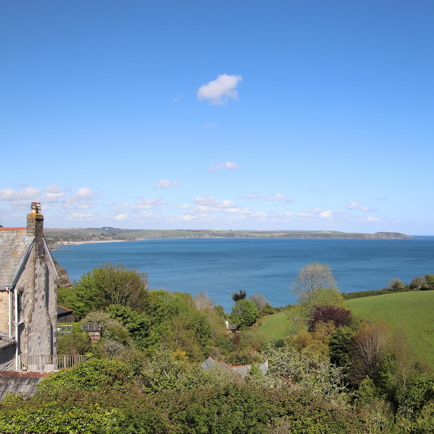 The cottage exterior, above Porthpean