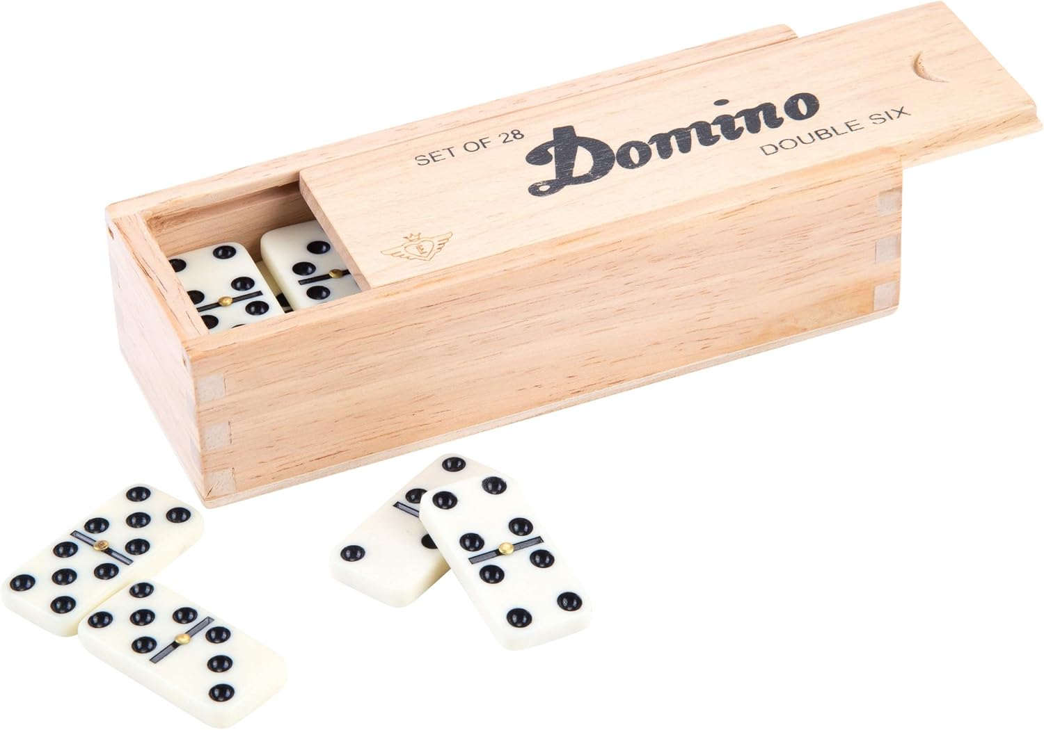 Wooden Double-Six Dominoes